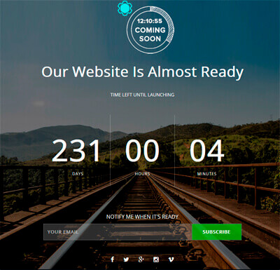 InTime Coming Soon Template