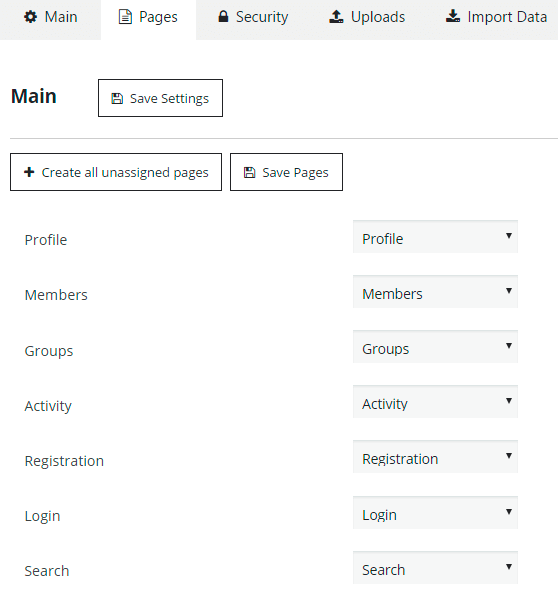 Mambership Main Pages