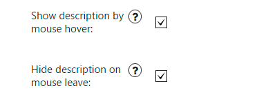 Marker Description Settings