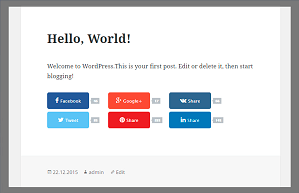 Social Share Buttons Counter