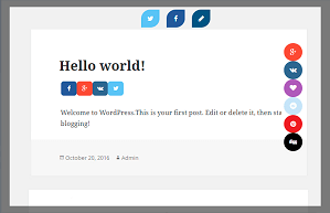Placement Option of Social Share Buttons