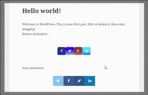 Social Share Buttons with Animation Effects