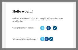 Social Share Buttons with Spacing